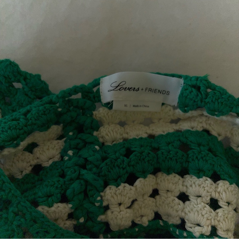 Lovers + Friends Green and White Crochet Skirt Set - Picture 5 of 12